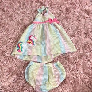 Rare Editions like new halter sundress with unicorn. Size 24 months. Barely worn
